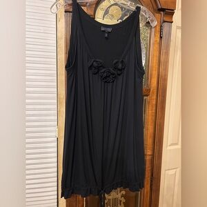 Escada Black Tunic with Blue Logo Detail